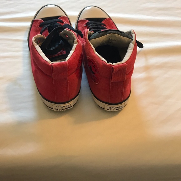 Red and black high top converse - Picture 4 of 4